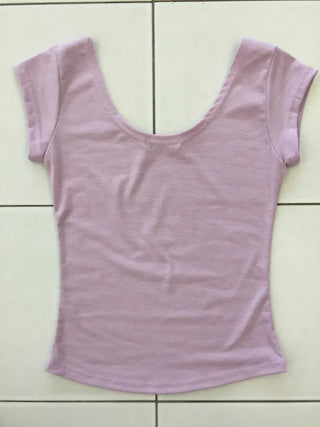 Summer Short Sleeve U-Neck T-Shirt Slim Fit Mini Short Sleeve Daily Look