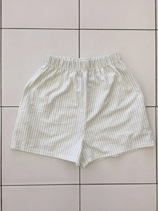Summer Cotton Striped Elastic Shorts Shorts Homewear One-mile Wear 34 Length Pajamas