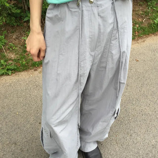Summer Rustling Cargo Wide Balloon Pants Effortless Chic Gorpcore Look