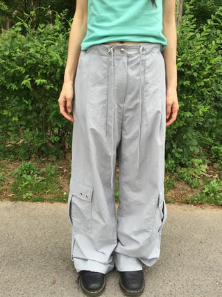 Summer Rustling Cargo Wide Balloon Pants Effortless Chic Gorpcore Look
