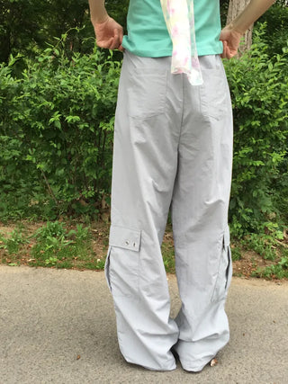 Summer Rustling Cargo Wide Balloon Pants Effortless Chic Gorpcore Look