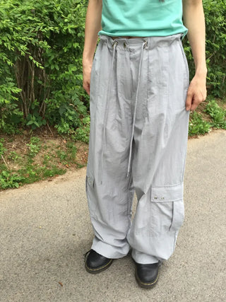 Summer Rustling Cargo Wide Balloon Pants Effortless Chic Gorpcore Look