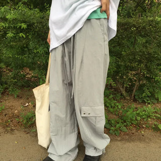 Summer Rustling Cargo Wide Balloon Pants Effortless Chic Gorpcore Look
