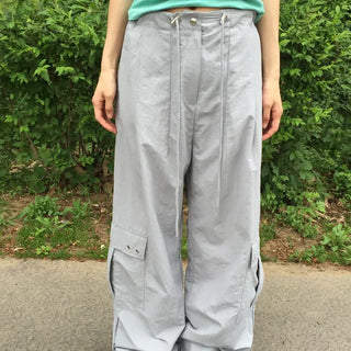 Summer Rustling Cargo Wide Balloon Pants Effortless Chic Gorpcore Look