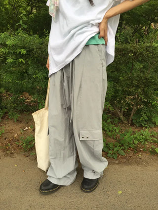 Summer Rustling Cargo Wide Balloon Pants Effortless Chic Gorpcore Look