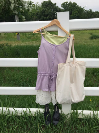 Summer Chiffon Dot Long Skirt Balloon Fit Lovely Date Look
