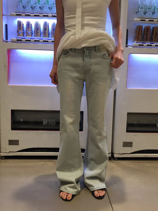Summer All-Season Light Wash Denim Pants Long Wide Fit Y2K Daily Layered Look Jeans