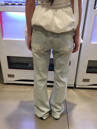 Summer All-Season Light Wash Denim Pants Long Wide Fit Y2K Daily Layered Look Jeans