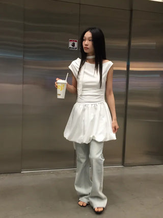 Summer All-Season Light Wash Denim Pants Long Wide Fit Y2K Daily Layered Look Jeans