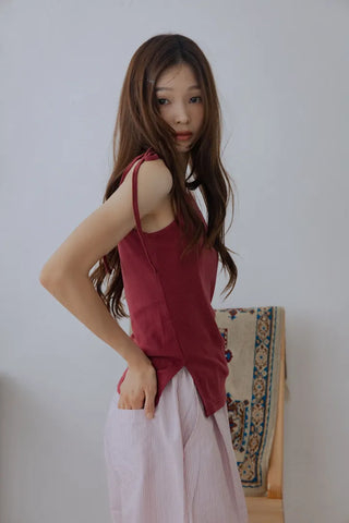 Strap Slit Sleeveless