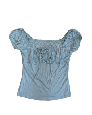 Summer Stretch Shirred T-shirt, Slim Fit, Standard Length, Balletcore, Innocent & Glamorous, Date Look, Resort Look