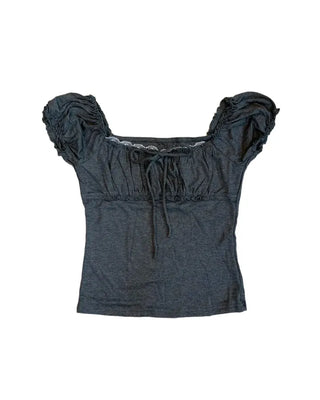 Summer Stretch Shirred T-shirt, Slim Fit, Standard Length, Balletcore, Innocent & Glamorous, Date Look, Resort Look