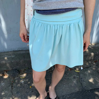 Summer flowy yoke shirred mini skirt flare short balletcore kitsch Y2K casual look daily look