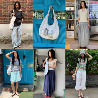 Summer Cotton Dot Wide Pants Long Length Vintage Kitsch Elastic Waist Homewear Casual Look Travel Look