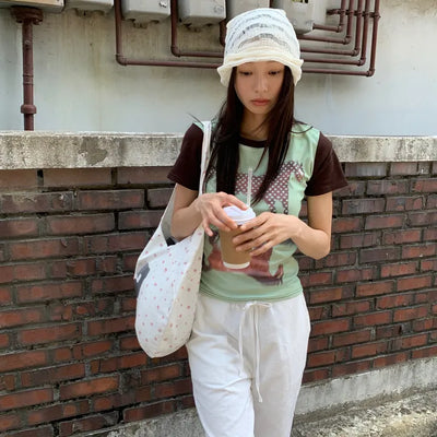 Summer Lace Bucket Hat Natural Fit Basic Brim Balletcore Y2K Vintage Kitsch Casual Look Cafe Tour Look