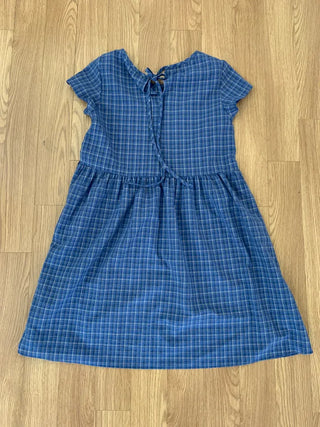 Summer Cotton Check Dress Loose Fit Midi Length Vintage Amekaji Mori Girl Casual Look Picnic Look