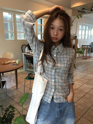 Stylish Check Shirt Loose Fit Shirt