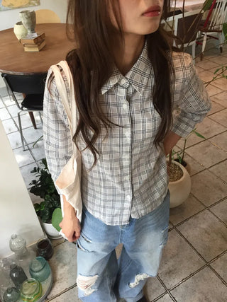Stylish Check Shirt Loose Fit Shirt