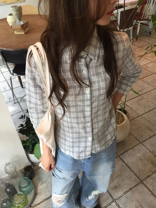 Stylish Check Shirt Loose Fit Shirt