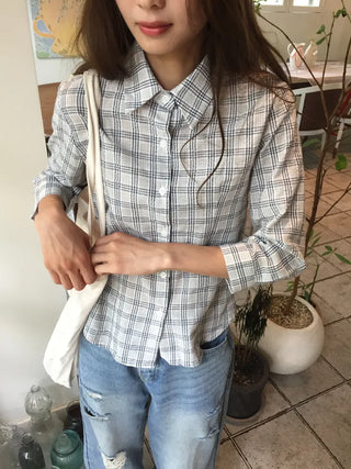 Stylish Check Shirt Loose Fit Shirt