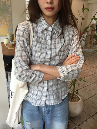 Stylish Check Shirt Loose Fit Shirt