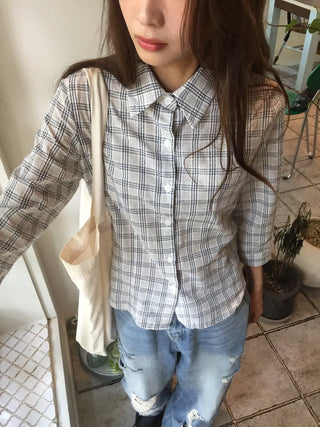 Stylish Check Shirt Loose Fit Shirt