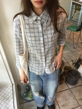 Stylish Check Shirt Loose Fit Shirt