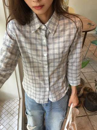 Stylish Check Shirt Loose Fit Shirt