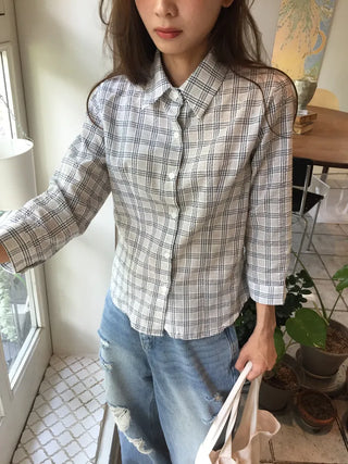 Stylish Check Shirt Loose Fit Shirt