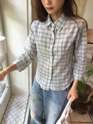 Stylish Check Shirt Loose Fit Shirt