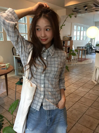 Stylish Check Shirt Loose Fit Shirt
