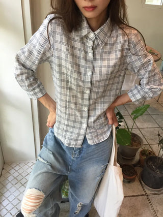 Stylish Check Shirt Loose Fit Shirt