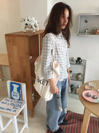 Stylish Check Shirt Loose Fit Shirt