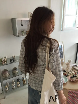 Stylish Check Shirt Loose Fit Shirt