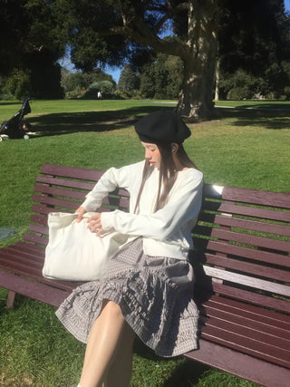 Cropped White Round Neck Knit Cardigan