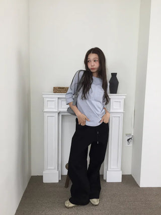 Women's Loose-Fit Wide-Leg Pants, Effortless Chic, Cargo Mood, String Pants