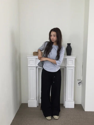 Women's Loose-Fit Wide-Leg Pants, Effortless Chic, Cargo Mood, String Pants