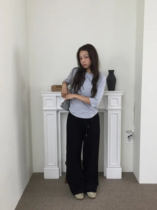 Women's Loose-Fit Wide-Leg Pants, Effortless Chic, Cargo Mood, String Pants