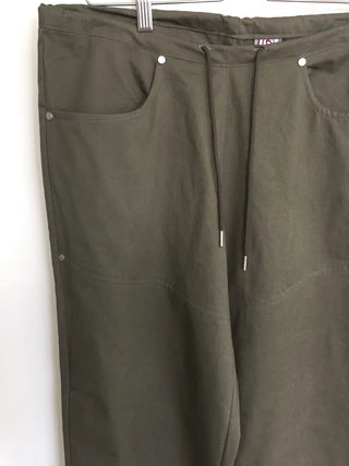 Women's Loose-Fit Wide-Leg Pants, Effortless Chic, Cargo Mood, String Pants