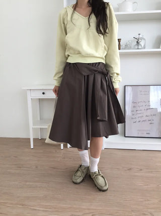 Natural Mood Strap Wrap Skirt