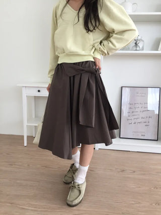 Natural Mood Strap Wrap Skirt