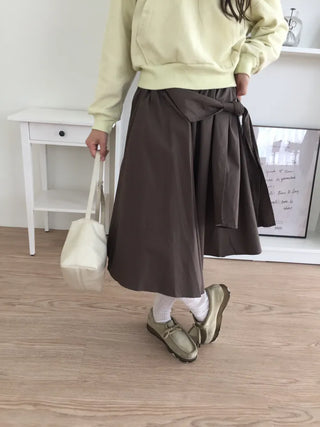 Natural Mood Strap Wrap Skirt