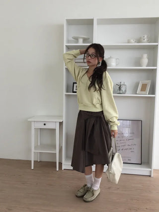 Natural Mood Strap Wrap Skirt
