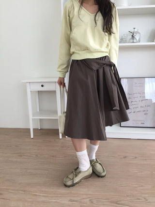 Natural Mood Strap Wrap Skirt