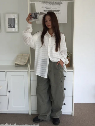 Vintage Mood Cargo Wide Pants