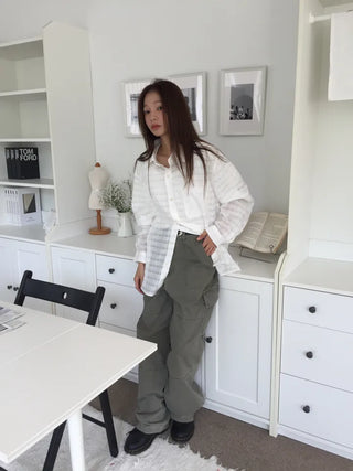 Vintage Mood Cargo Wide Pants