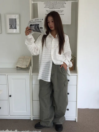Vintage Mood Cargo Wide Pants