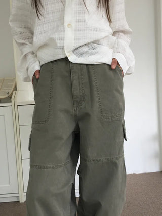 Vintage Mood Cargo Wide Pants