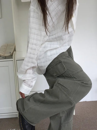 Vintage Mood Cargo Wide Pants