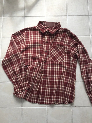 Loose-fit plaid shirt